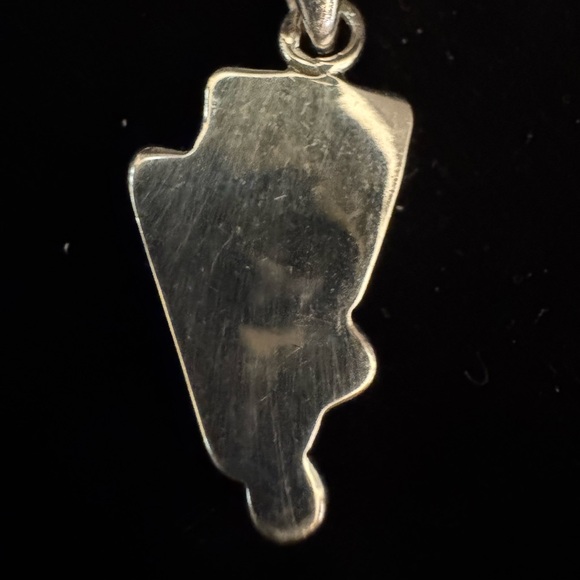 Sterling Silver Lightning Bolt opal pendant Necklace - Picture 4 of 6